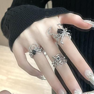 Fashion Punk Star Love Irregular Index Finger Rings Trendy Adjustable Open Rings For Women Girl Party Jewelry Accessories Gifts