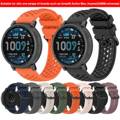 22mm Silicone Strap For Huawei Watch GT6 Pro GT6 46mm Amazfit Bip GTS 3 GTS 2 Mini Sport Xiaomi Watch S2 Sports Band Smartwatch Replacement Bracelet