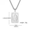 YQ Stainless Steel Catholicism Virgin Mary Pendant Necklace For Men Women Religious Medal  Jewelry Accessory Gifts