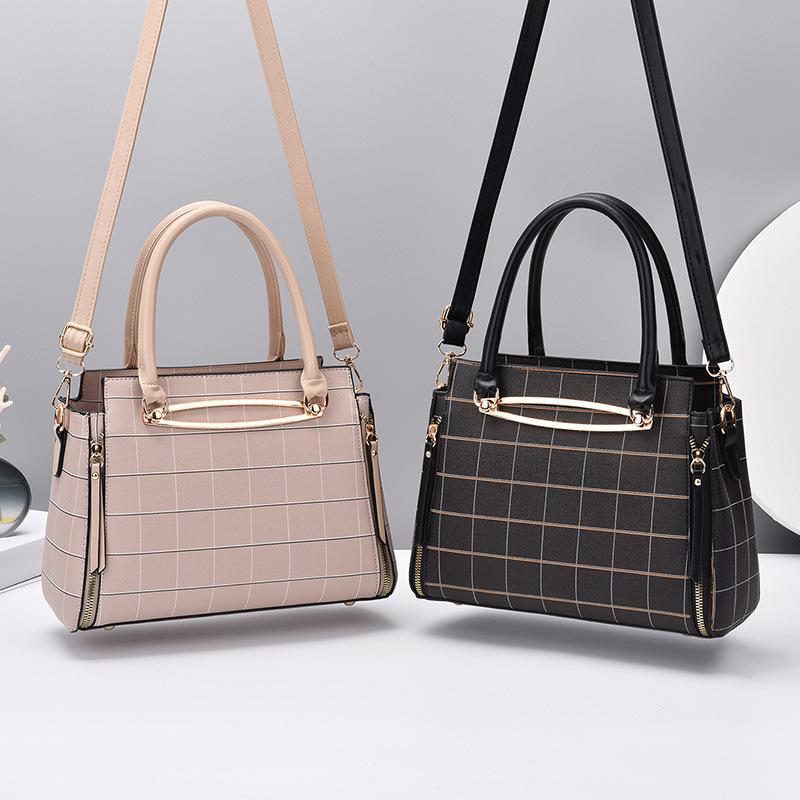 Fashionable Women's Bag Plaid Tote Bag Handbag Versatile Shoulder Bag Crossbody Bag Trendy