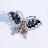 Lux Rhinestone Butterfly Brooch: Chic Korean Crystal Pin and Versatile Fashion Accessory