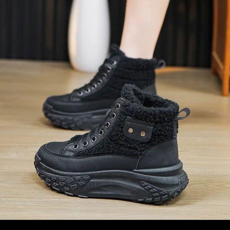 

Mao Mao shoes women s fleece thickened short boots women s shoes 2025 winter new snow boots warm cotton shoes high top cotton boots 35