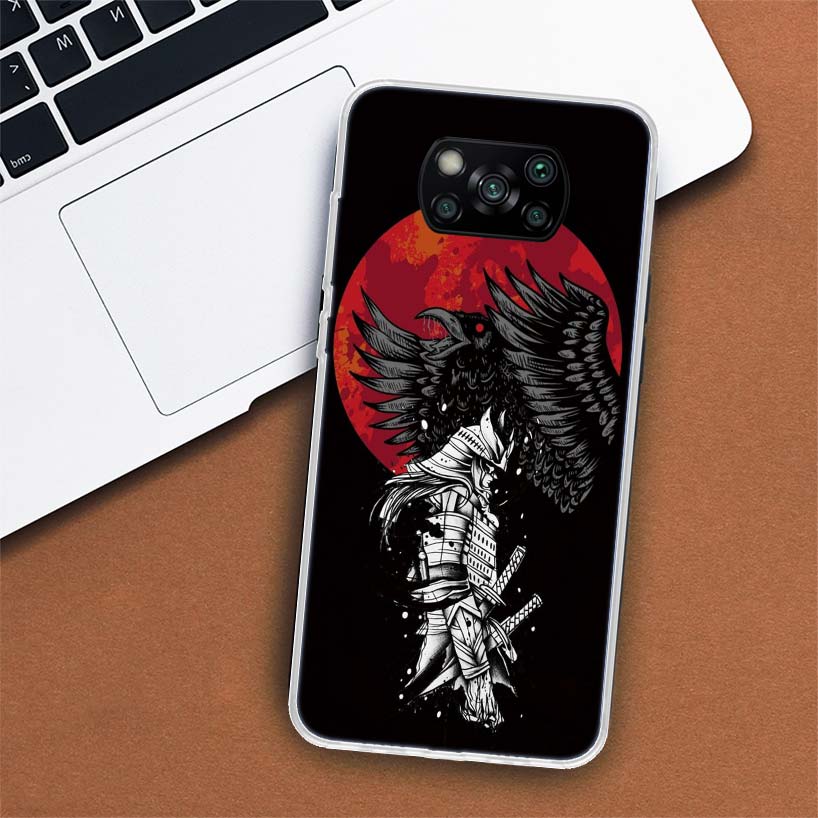 Japanese Dark Dragon Tattoo Phone Case For Xiaomi Poco X3 GT X4 NFC M4 Pro M3 M2 F3 F2 F1 Mi Note 10 A3 A2 Lite A1 CC9E Fundas