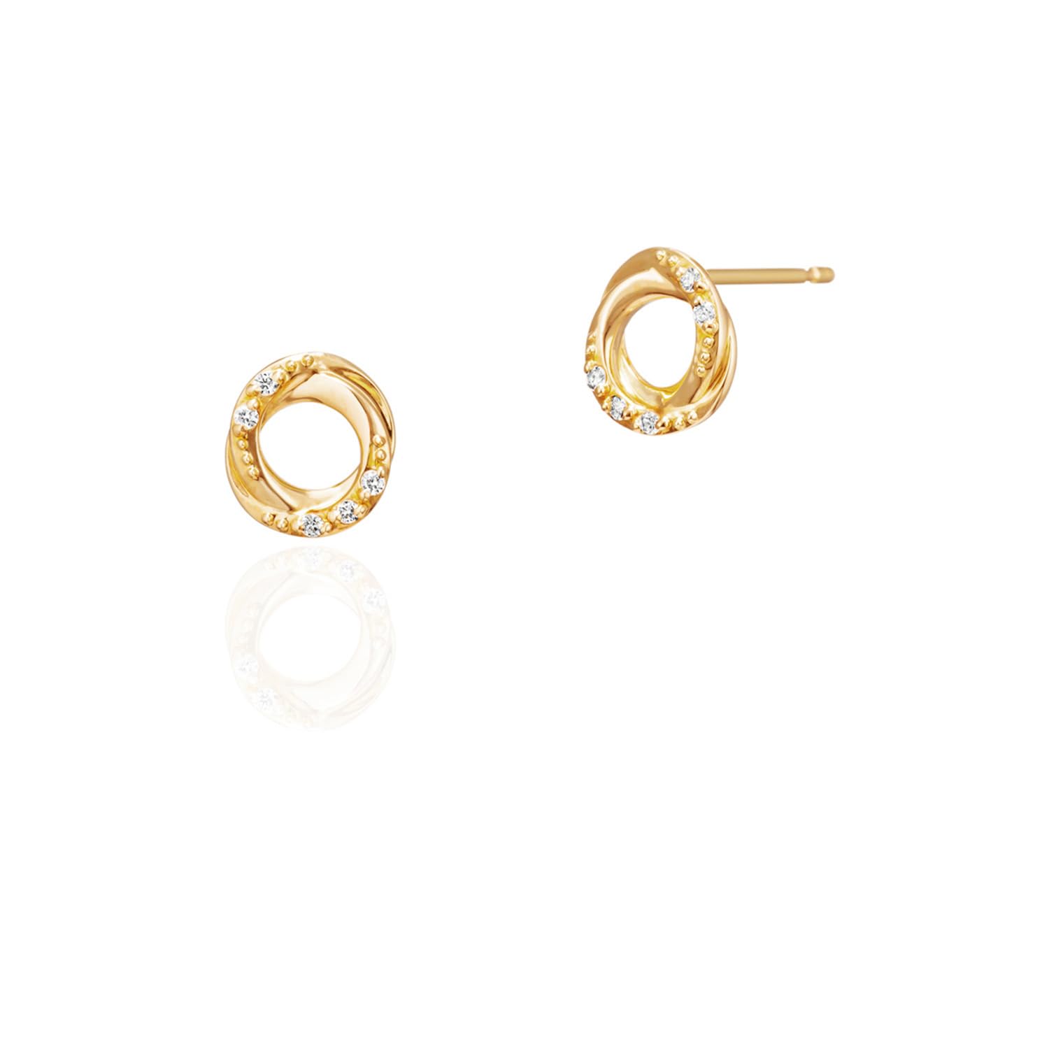 

K18 Yellow Gold Earrings [Yondo Sea] 4℃ Women s 11182-115-3008-00-00