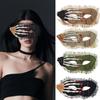 Party Props Halloween Eye Patch Cosplay Half Face Mask Creative Halloween Skull Hand Mask  Party