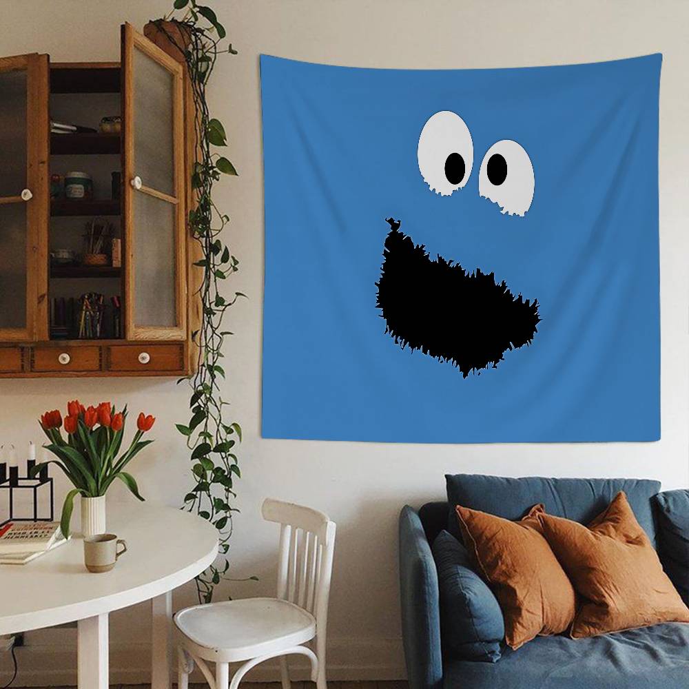 

Sesame Street Cartoon Tapestry Art Printing Art Science Fiction Room Home Decor Wall Art Decor 74x94cm(29x37in)
