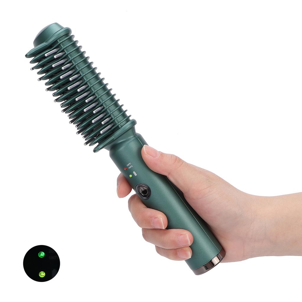 USB Hair Straightener Brush Comb Temperature Adjustable Hair Straightening Brush