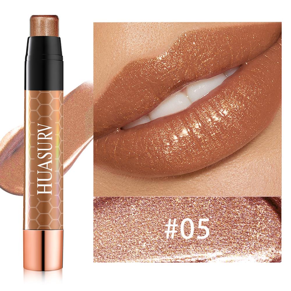 HUASURV Ten-color Long-lasting Pearlescent Lipstick , Complexion Moisturizing, Easy To Color, Pearlescent Fine Flash
