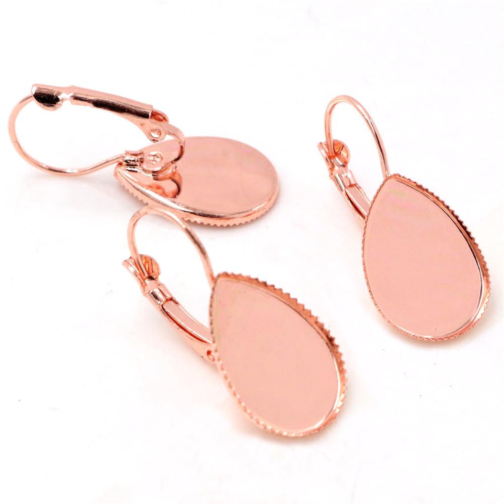 10x14mm 13x18mm 18x25mm 10pcs/lots 8 Colors plated Drop Style French Lever Back Earrings Blank/Base,Fit Drop Cabochons Earrings