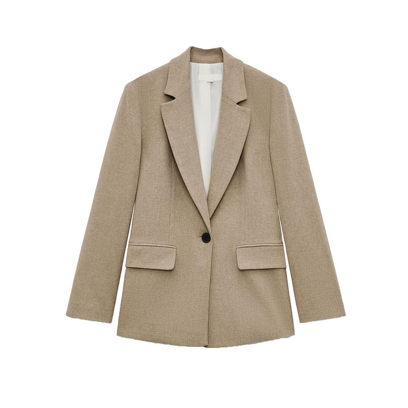 Spring New Women's Clothing French Style Commute Style Easiest for Match with Padded Shoulder Straight-leg Lapel Suit Outwear 2023105