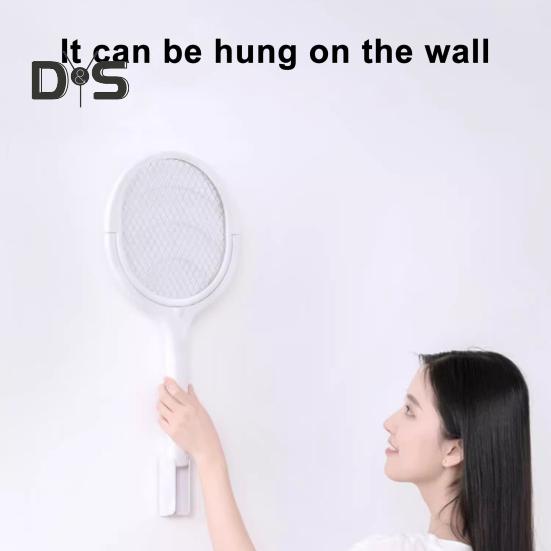 Rotating Head Electric Fly Swatter USB Rechargeable Adjustable 3500 Volt Indoor Outdoor Portable Handheld Standing Fly Zapper Racket