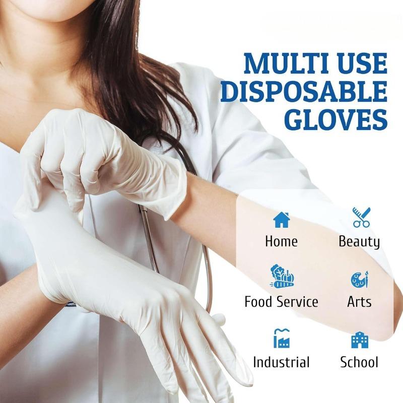 10-100PCS White Nitrile Disposable Gloves,Latex Free,Powder,Household Gloves for Cooking Food Safe Cleaning Work Glove