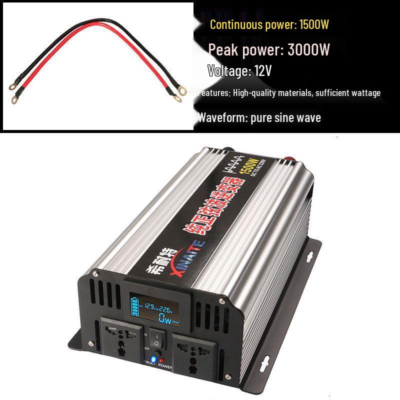 Pure Sine Wave Inverter 3000W/2000W/1000W, 12V/24V/48V to 220V for Car and Home Use