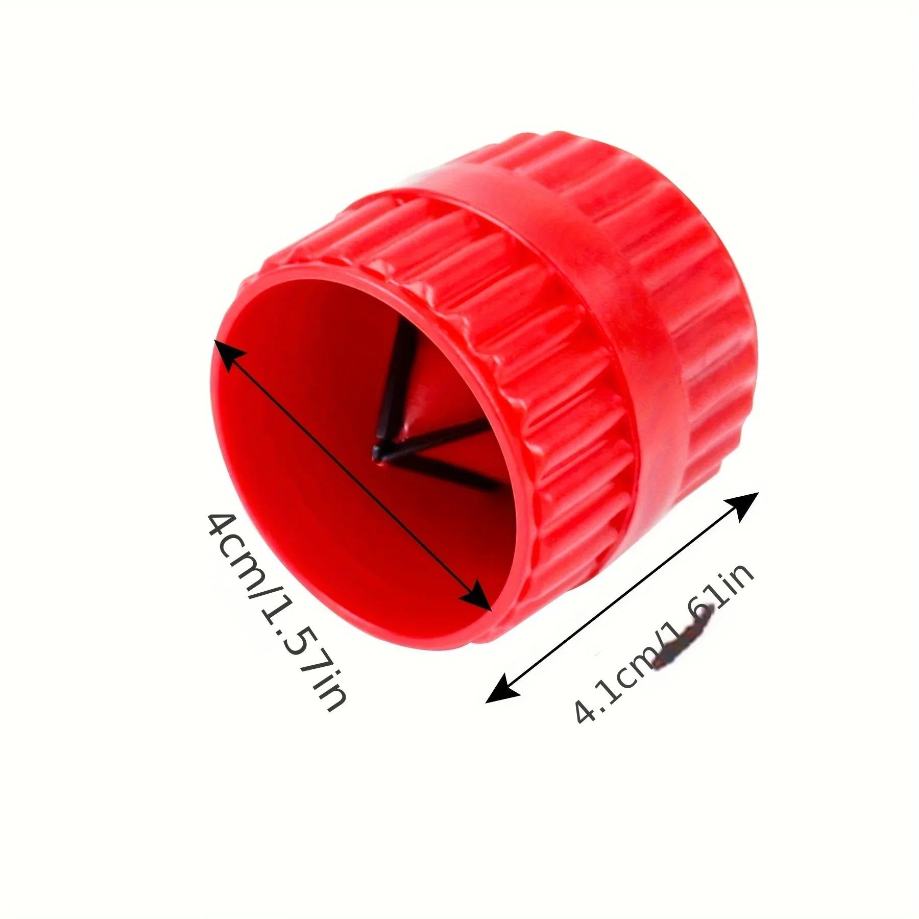 

1 шт. 5-38 мм красная круглая утолщенная медная трубка фаска ручной инструмент для снятия заусенцев для внутренней / внешней зачистки металлических трубок красный