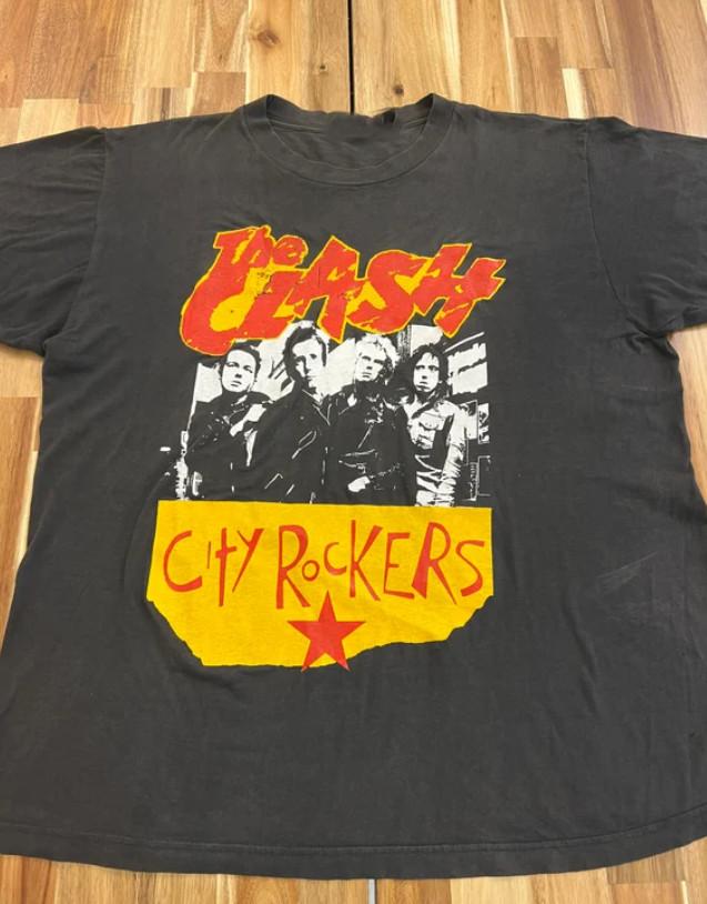 Винтажная футболка The Clash City Rockers с коротким рукавом, унисекс, размеры S-5XL, GE475 XXXXL