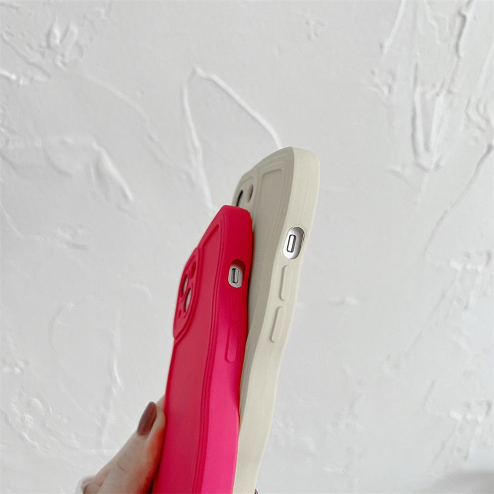 Mobile Phone Cases for iPhone 11 13 XR 15 Pro Max 12 14 Pro Max Case iPhone 16 7 Plus 8 Plus XS Max Big Wave Solid Color Cartoon Anti-drop Waterproof