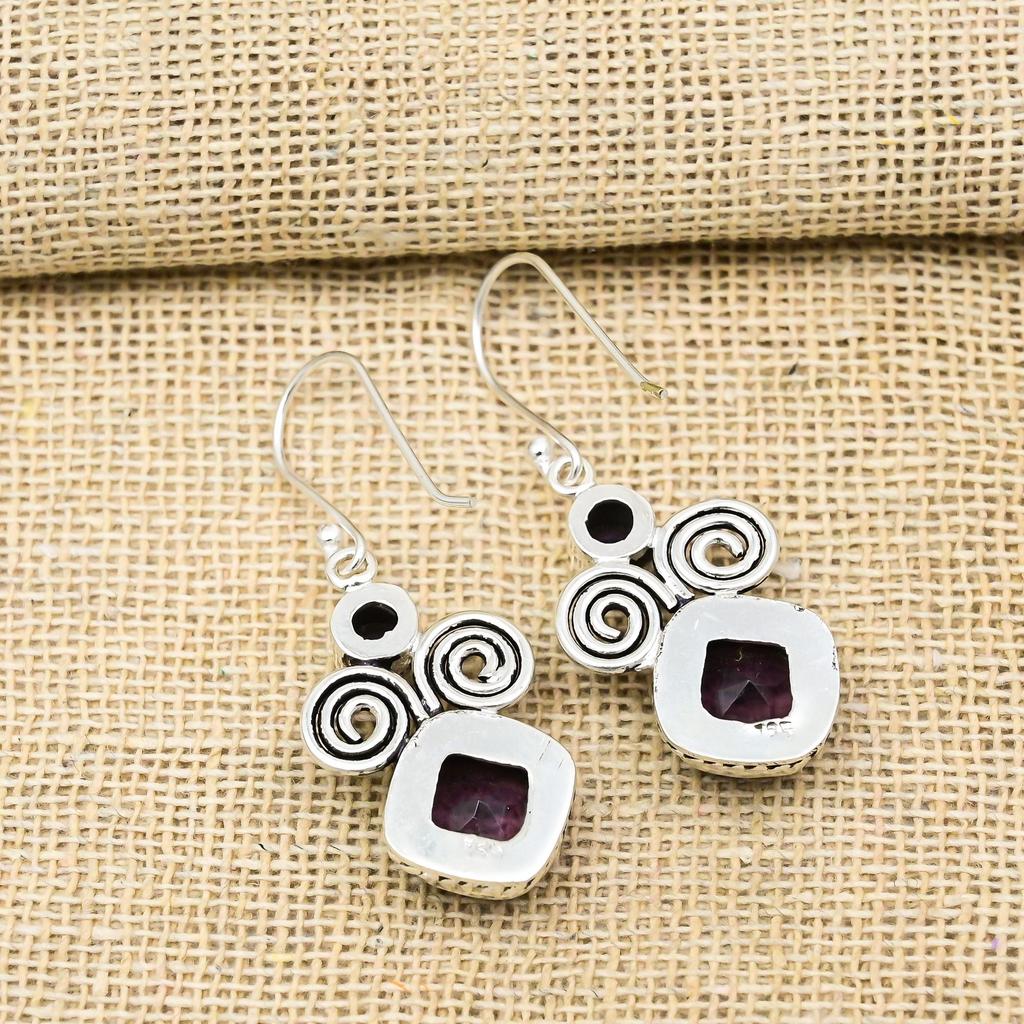 Amethyst Earrings Gemstone Jewelry, 925 Solid Sterling Silver Earrings, Gift For Women Handmade Earrings