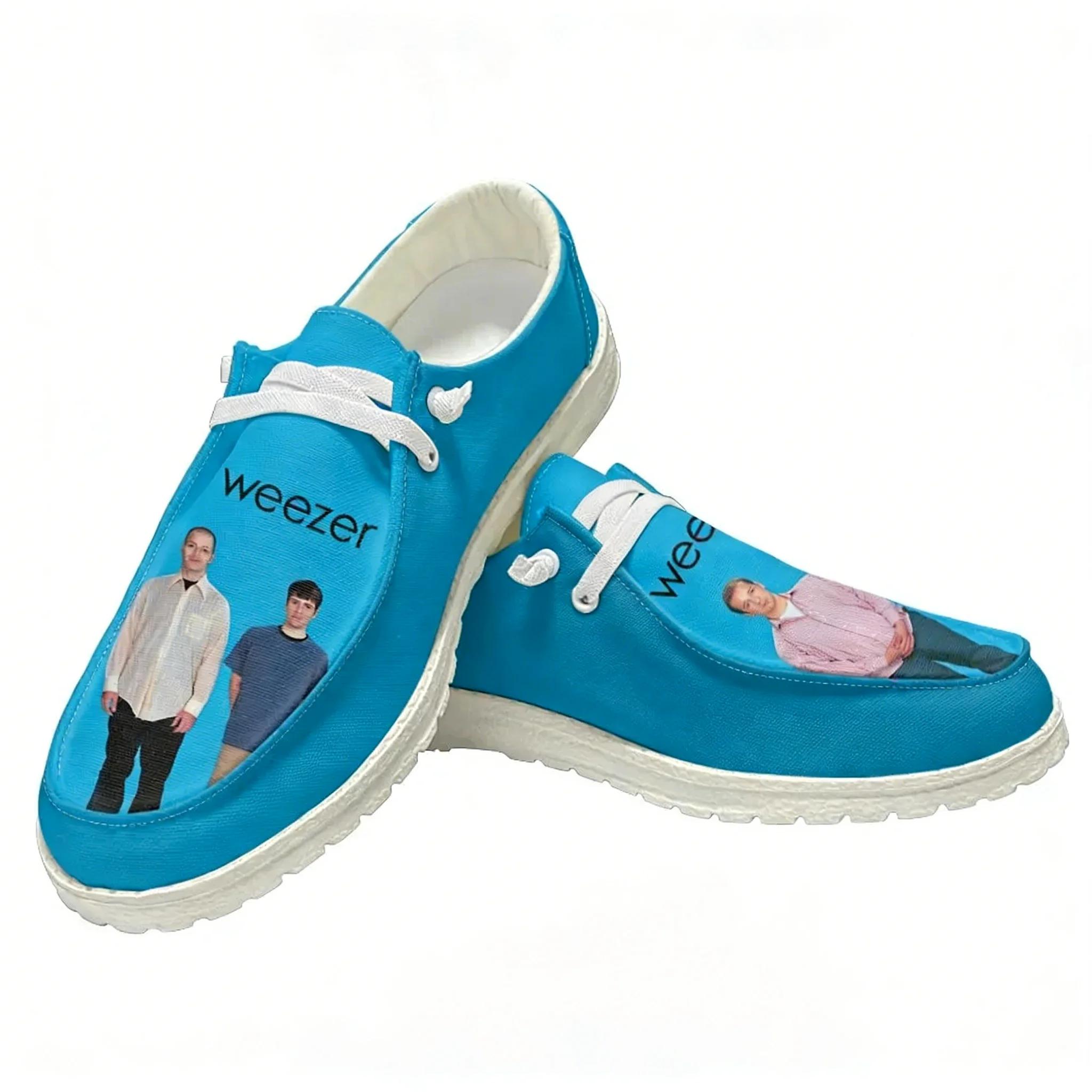 

Weezer Pop Rock Band Casual Shoes Men Woman Rap Dance Singer Flat Shoe Breathable Outdoor Lightweight Footwear Couple Shoe 36
