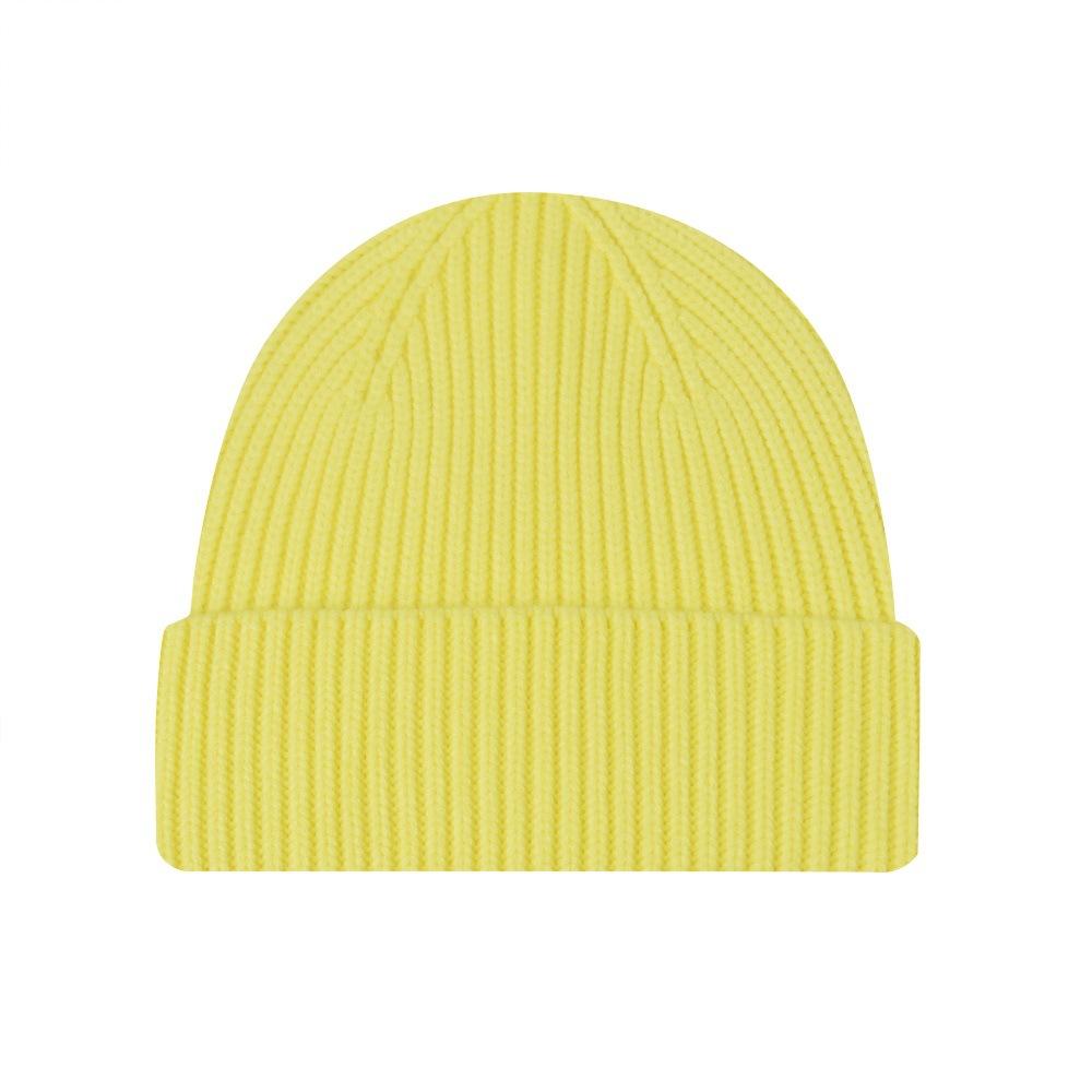 New Style One-Piece Turned-Up Knit Hat Unisex Couple's Warm Woolen Beanie Wrap-Around Cold-Weather Hat Casual Pull-Over Beanie