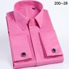 Men's French-style cufflink shirt, slim fit, suitable for business formal wear. A striped and fashionable men's top for white-co