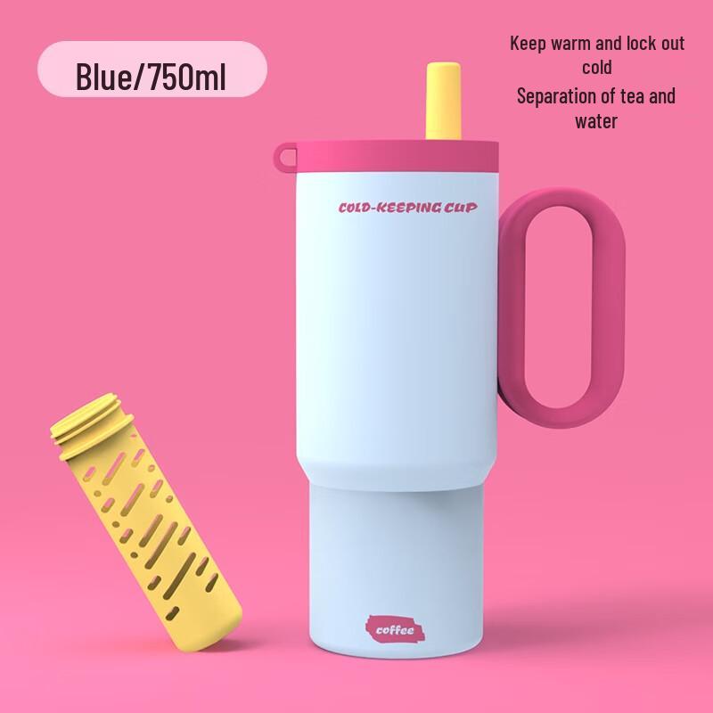 Shangqi Large Capacity Insulated Dual-Drink Tumbler with Tea Filter 750ML