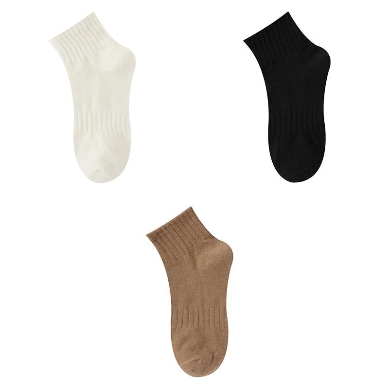 1/3 Pairs Woman Socks Solid Color Female Breathable Cotton Lady Ankle Socks Casual Fashion Students Girls Short Socks