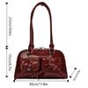 Shoulder Bags for Girl Women Solid Color Handbag Underarm Bag