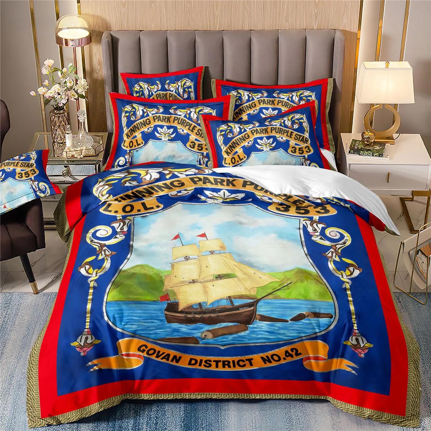 

Роскошный постельный комплект с 3D-принтом из мягкого полиэстера, комплект пододеяльника, комплект одеяла, постельное белье с наволочками для семейного подарка EUSingle135x200 2Pcs