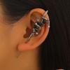 1Pcs Fashion Crystal Star Moon Clip Earrings For Women Gothic Punk Metal Cross Piercing Ear Hook Earrings Jewelry Accessories