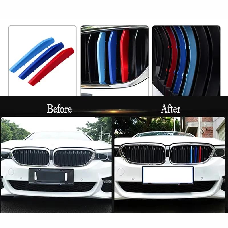 3pcs/lot Car Grille Network Decor Trims Grill Sticker For BMW E46 F30 E90 3 Series Car Style BMW Grille Sticker BMW Accessories