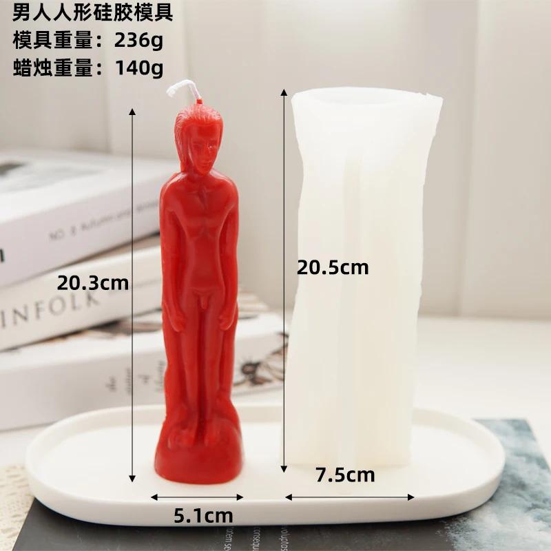 3D Fashion Human Silicone Candle Mold DIY Men and Women Sculpture Plaster Resin Crystal Casting Molds Home Decoration Crafts