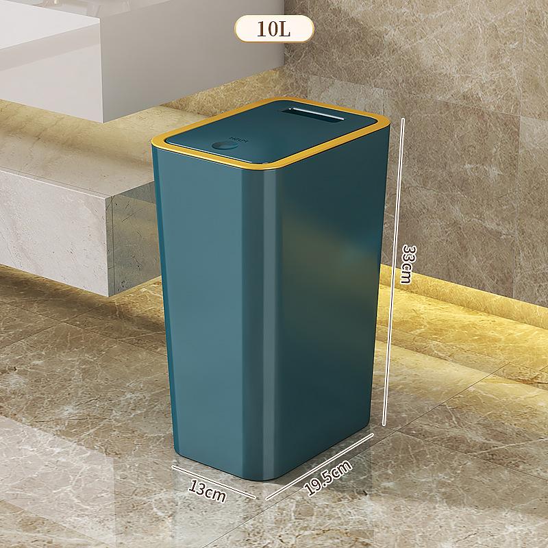Press Type Trash Can Large Capacity Bin for Home Kitchen Bathroom