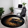 1pc Eagle Head Carpet, Round Non Slip Durable Large Size Office Carpet, Suitable for Office