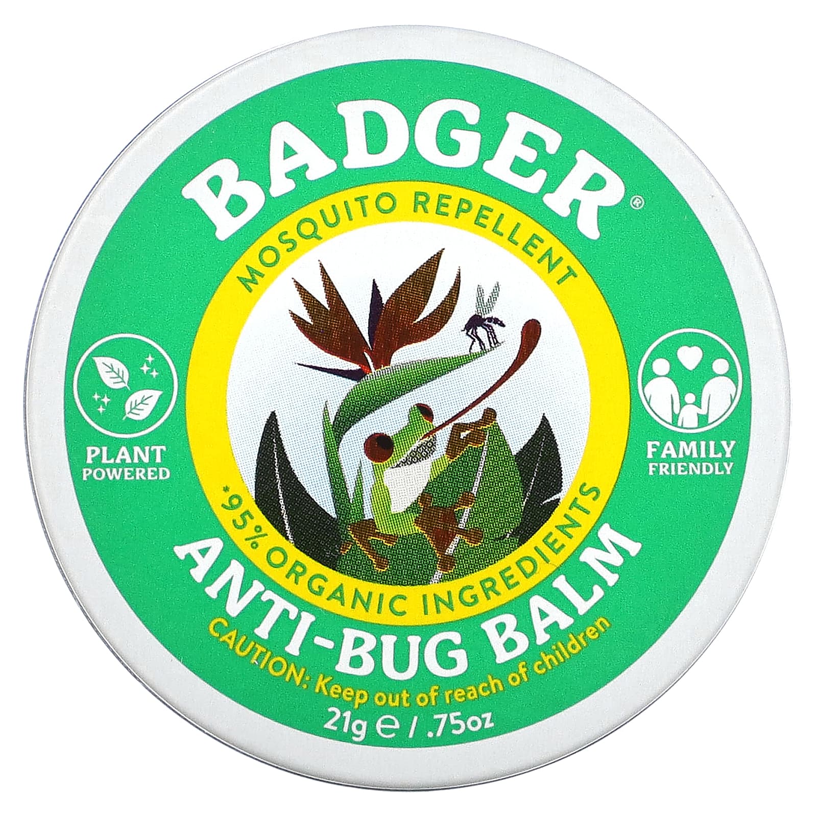 

Badger, бальзам проти комах, цитронела та розмарин, 0,75 унції (21 г)
