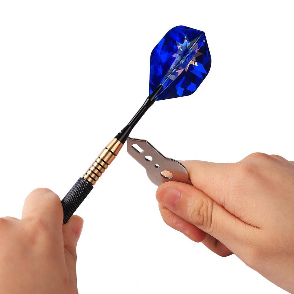 Win.max Langlebiges, Anpassbares Doppelspitzen-Dartpfeil-Set Stahl- und Softtip-Pfeile mit Köcher Benutzerdefinierte Flights & Nylon-Shafts (Metall)