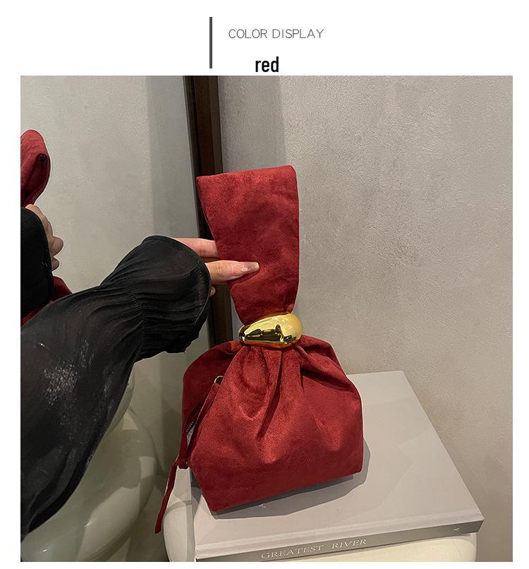 Niche Women's 2025 Trendy Autumn/Winter Retro High-End Bucket Bag