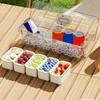 Fruit Storage Containers Multifunctional Snacks Container 5 Compartments Reusable Kitchen Supplies Snack Organizer For Daily Use