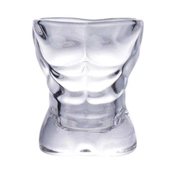 yangyizhi Wine Glass, Human Body Art Cup, Transparent Thick-bottomed for Party Whiskey Vodka Beer And