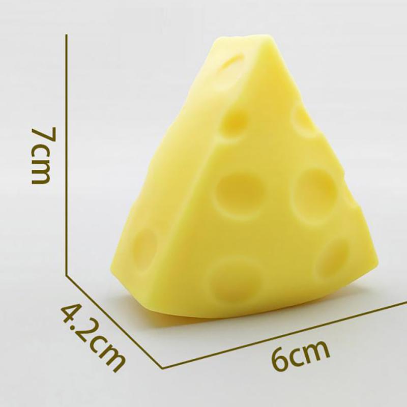 Adult Squeeze Toy Simulation Cheese Squeeze Toys Soft Cute Decompressing Pinching Cheese Sticky Slow Rebound