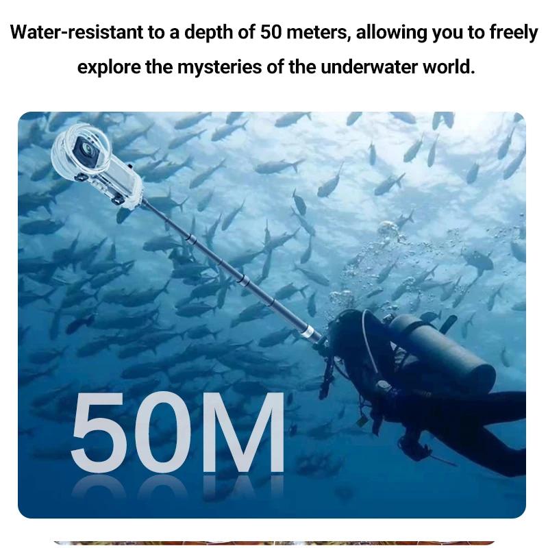 For Insta 360 X5 Invisible Dive Case Pro Waterproof Splash Housing Underwater Dive Protective Shell for Insta360 X5 Accessories