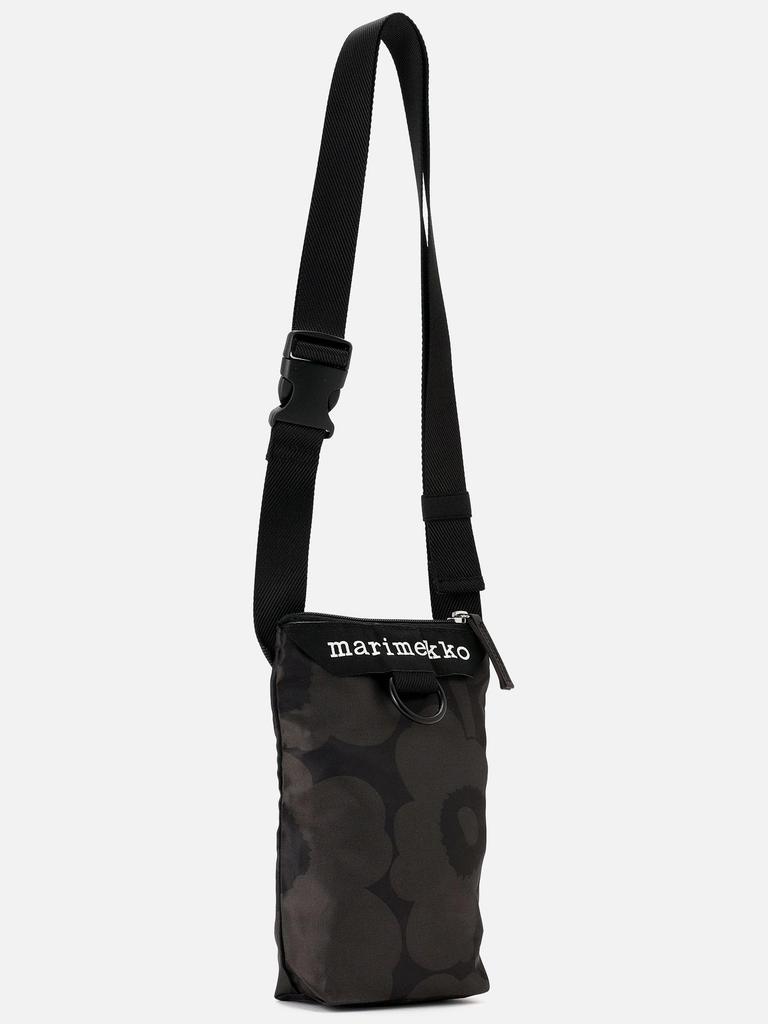 Marimekko Neat Phone Pocket Unikko Shoulder Bag, Women's, 52152259694124, Dark Gray x Gray