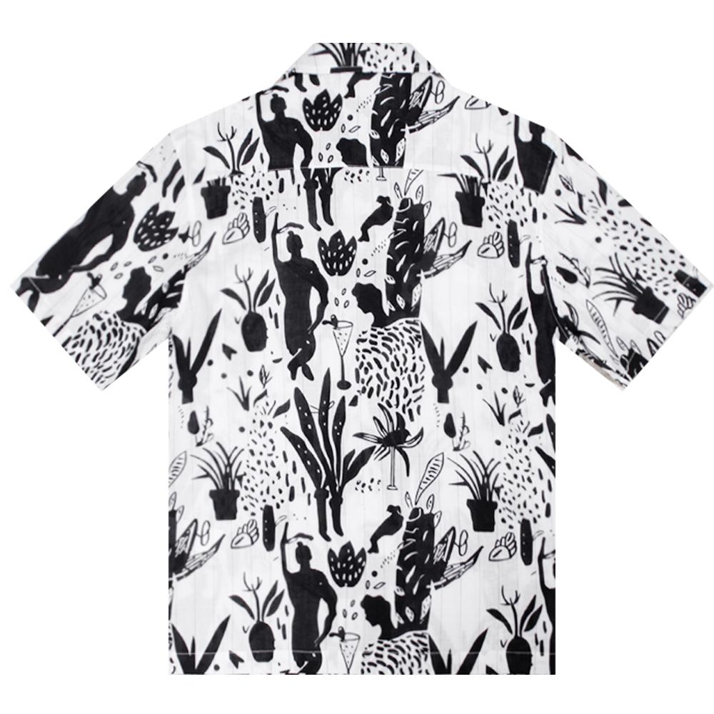 Deosyeocheuhauseu Hawaiian Shirt Abstract-White
