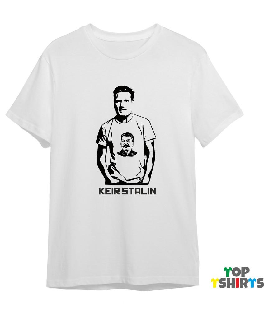 

Keir Starmer Stalin Funny Joke Labour Political T-shirt Communist Communism Top XL
