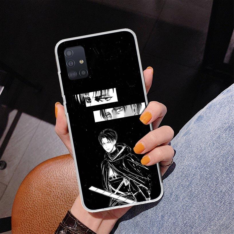 Attack Levi Phone Case For Samsung Galaxy A52 A32 A22 A12 A51 A31 A50S A30S A20S A10S Note 20 Ultra 10 Plus S10 A72 A71 Galaxy A