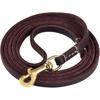 4FT / 5FT / 6FT Geninue Leather Leash for Small to Medium Dogs Training and Walking - Color Black/Brown