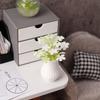 Mini Vase And Flowers 1:12 Scale Vase Miniature Tiny Table Centerpiece Flower Vase for Doll Mansion Living Room Decor