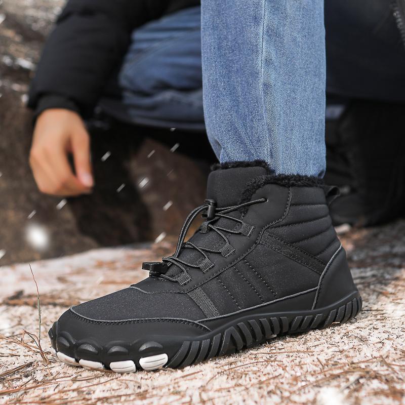 Winter Snow Boots Women's Plush Cotton Shoes Men High-top Short Boots Warm Hiking Shoes Non-slip