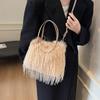 Furry Bags For Women's Fashion Women's Fur Tote Bags Y2K Handbag Versatile Designer Luxury Furry Bags Big Handbags Crossbody