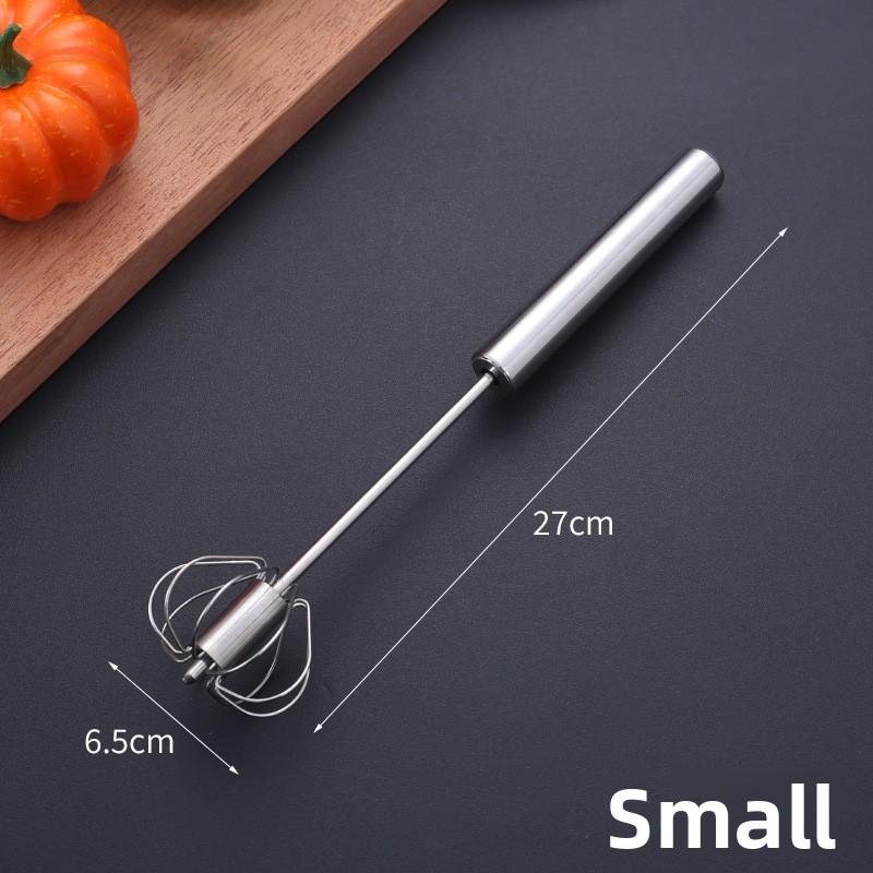 Stainless Steel Semi-Automatic Egg Beater Handheld Manual Whisk for Baking and Cream Mixing