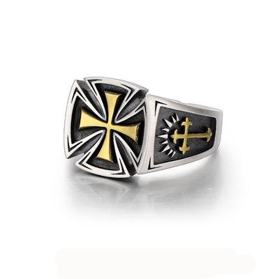 Vintage Kreuzring Herren und Damen Design Sinn Nische Persönlichkeit Punk High Street Offen Partnerring